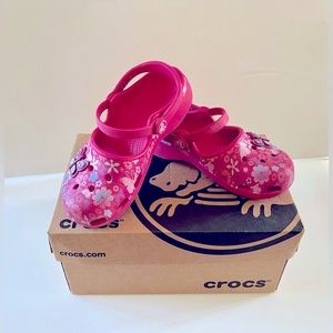 CROCS Karin butterfly clog pink purple girls size 13